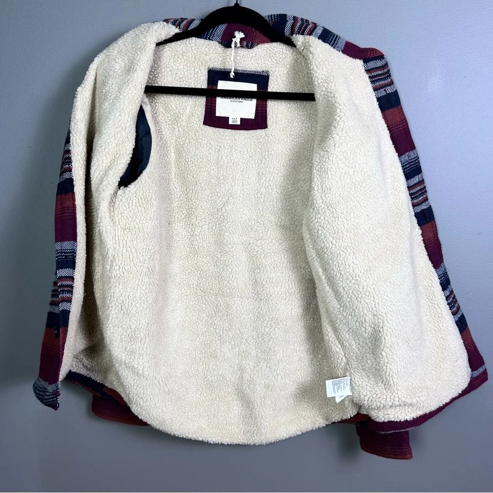 American‎ Eagle jacket men's medium sherpa southwestern heavy blanket gorpcore